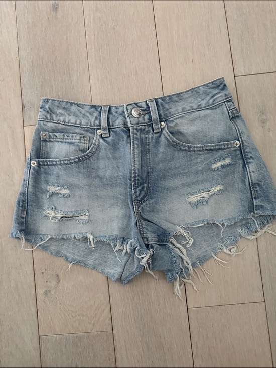 Garage Pants - Garage Light Blue Distressed Jean Shorts
